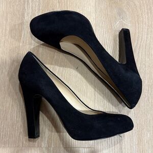 Nine West Black Suede Heels